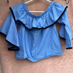 Girls Top with Bell Sleeves Size L